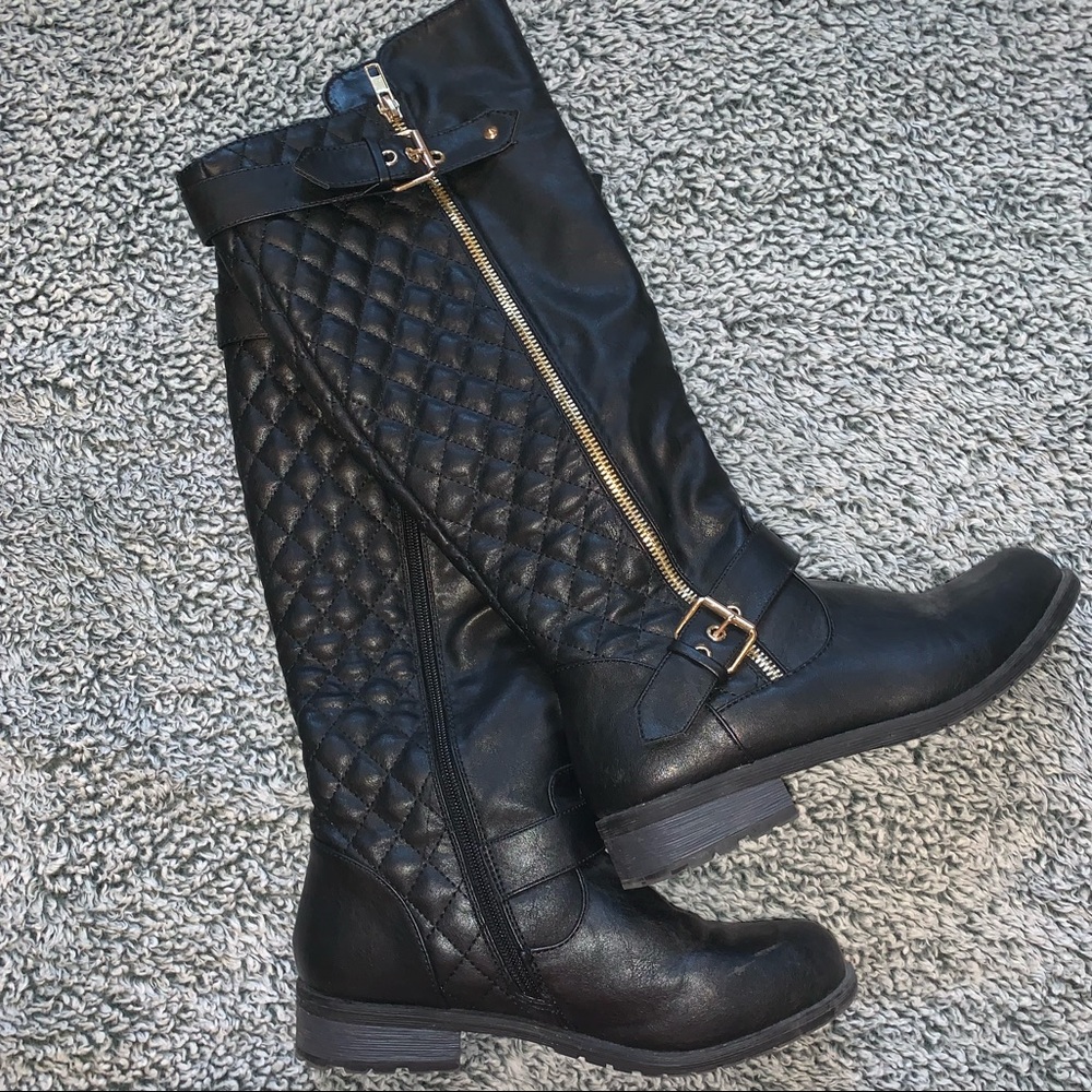 Black Knee-High Boots